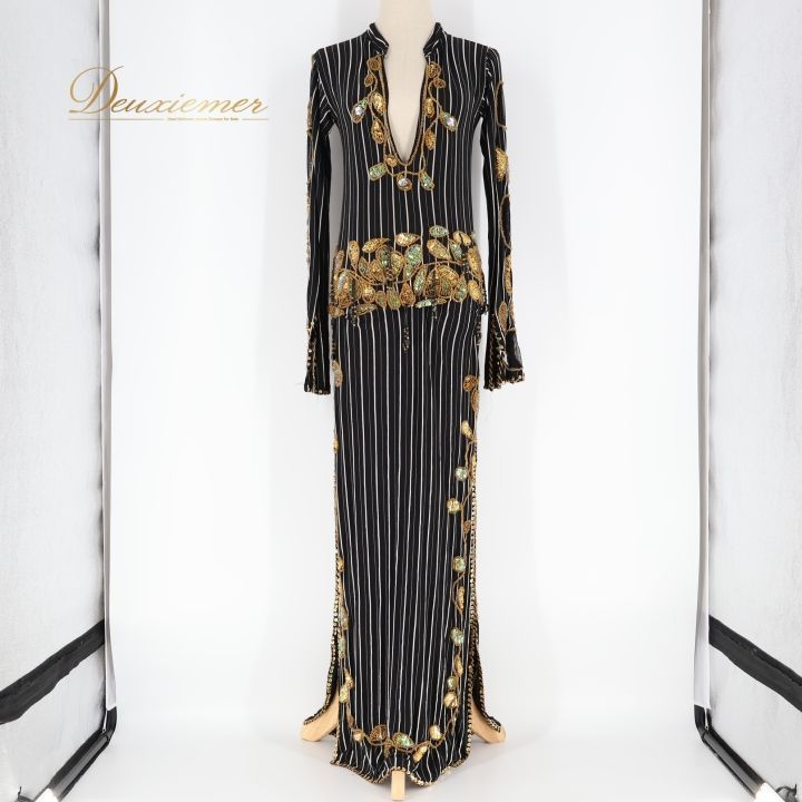 ベリーダンス 衣装 サイーディドレス ブラック系 ワンピース ドレス