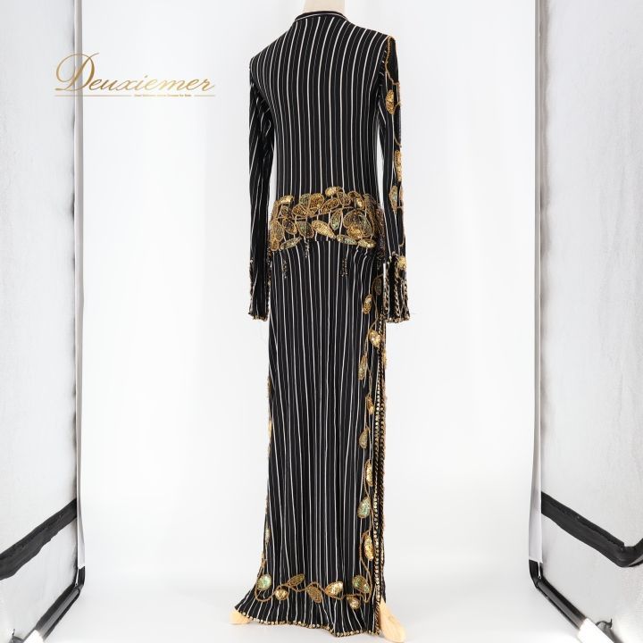 ベリーダンス 衣装 サイーディドレス ブラック系 ワンピース ドレス