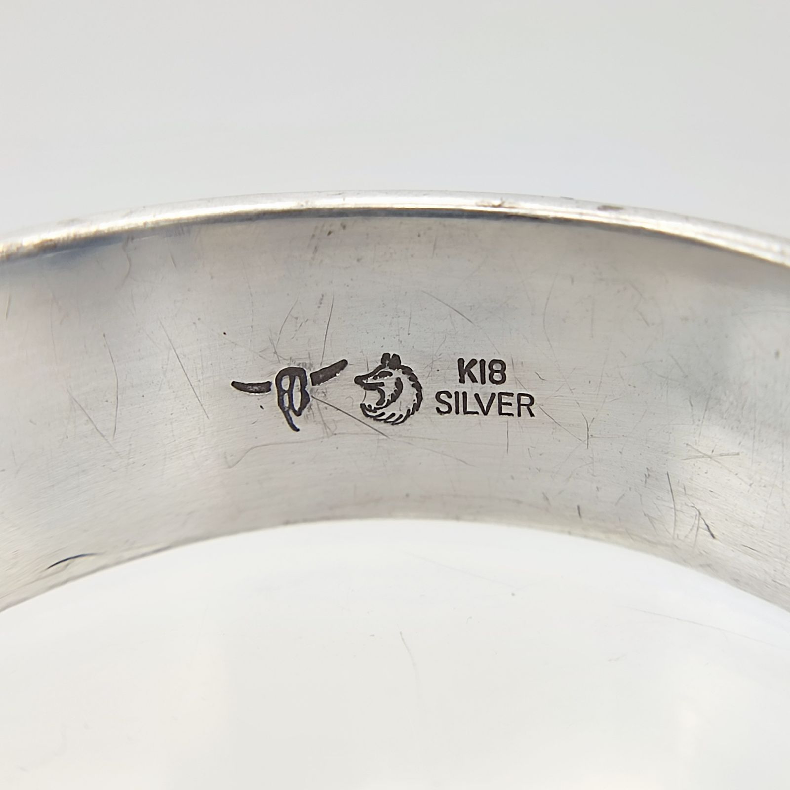 美品】TADY&KING タディ＆キング ロングホーン 平打ちバングル K18