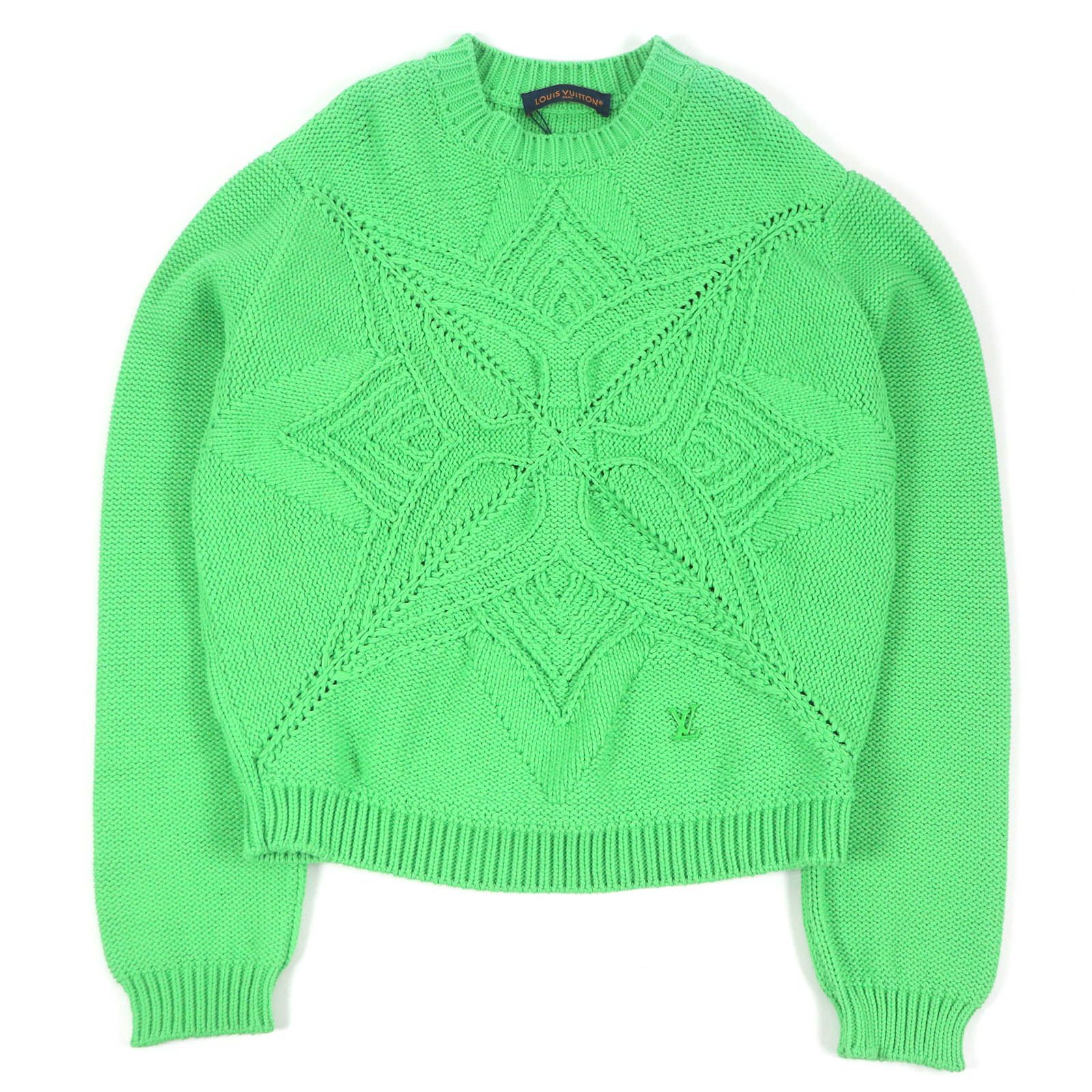 未使用品□LOUIS VUITTON ルイヴィトン 23AW LVロゴ金具 ハンドニット