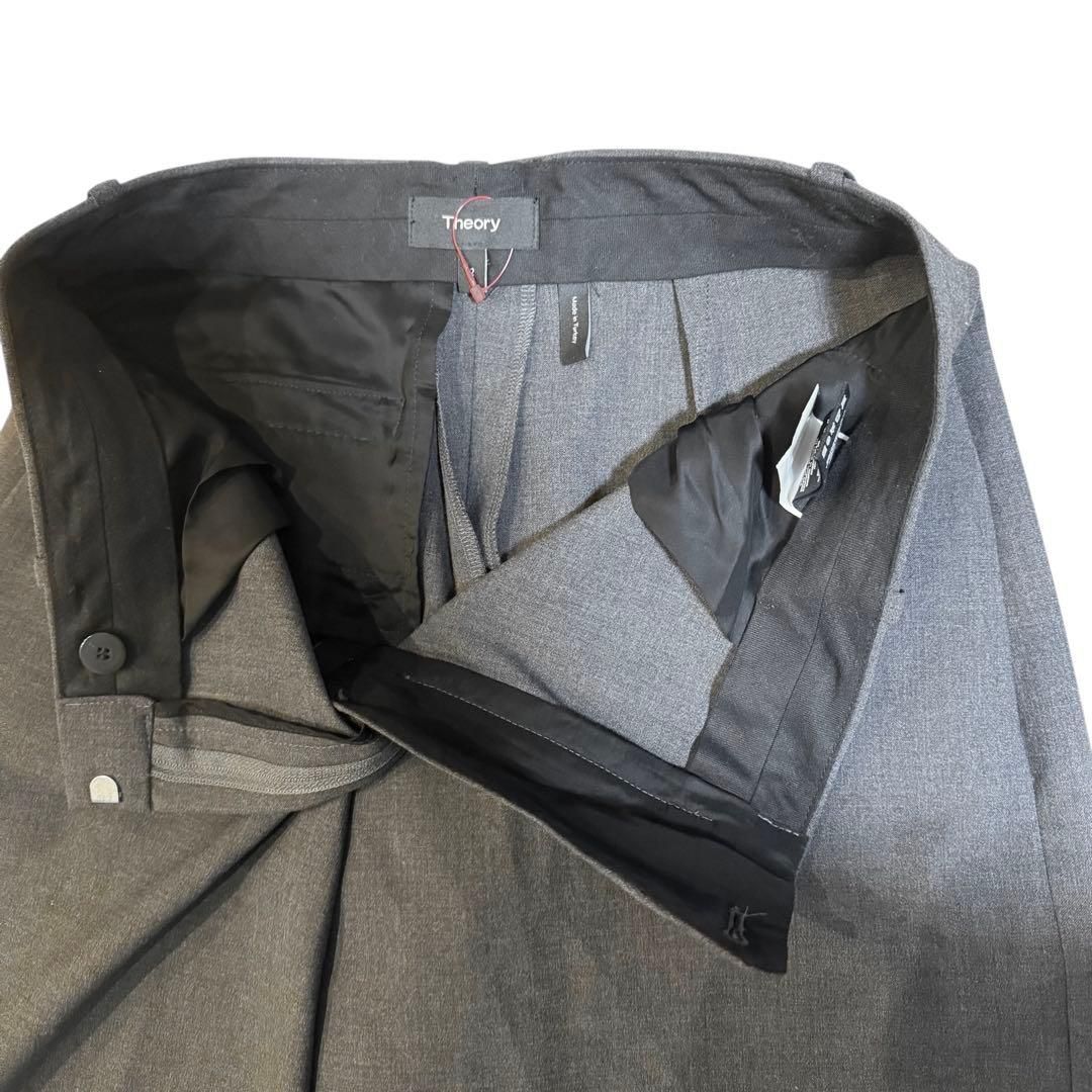 セオリー theory グレー ワイドパンツ スラックス Mサイズ ウール混