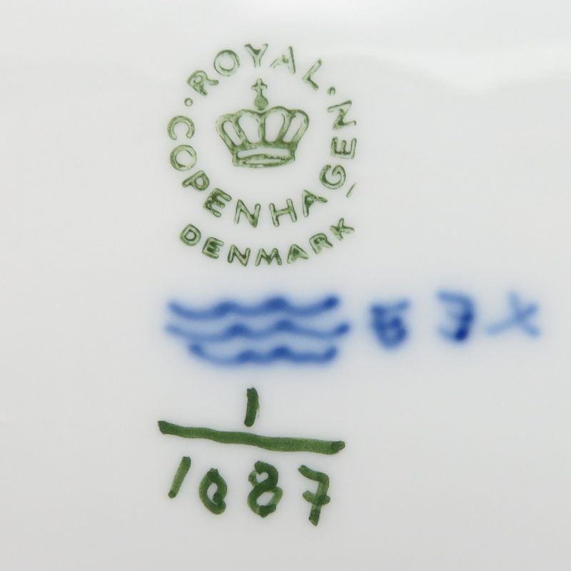 ロイヤルコペンハーゲン プレート□ブルーフルーテッド フルレース