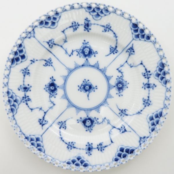 ロイヤルコペンハーゲン フルレース ピクルスプレート 洋食器 ロイヤルコペンハーゲン プレート□ブルーフルーテッド フルレース