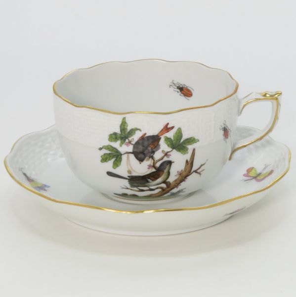 ヘレンド カップ＆ソーサー□ロスチャイルドバード HEREND C&S 6客