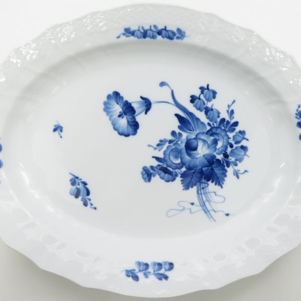 ロイヤルコペンハーゲン プレート□ブルーフラワー カーブ ROYAL