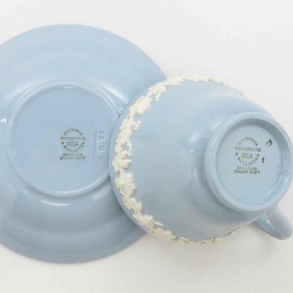 希少 ウェッジウッド クイーンズウェア クリーム ラベンダー 5点 セット ウェッジウッド カップ&ソーサー□クイーンズウェア クリームon