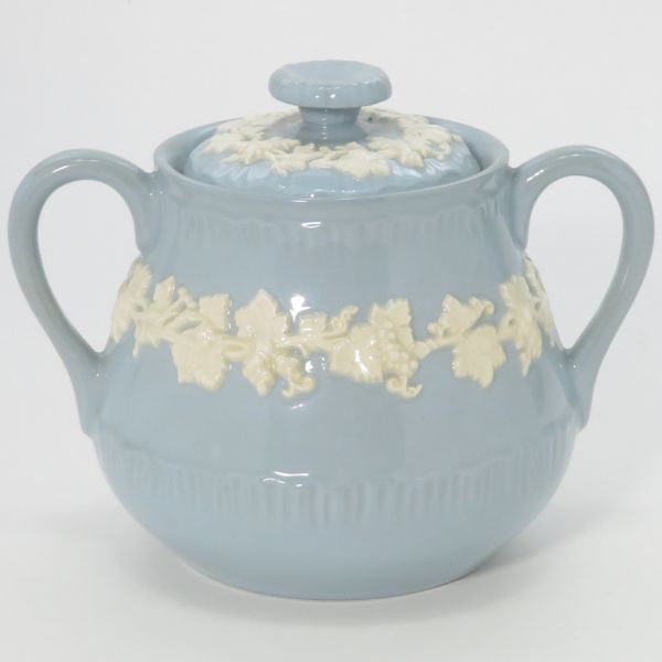  Queen’s Ware ティーポット&シュガーポット ウェッジウッド ポット□クイーンズウェア クリームonラベンダー