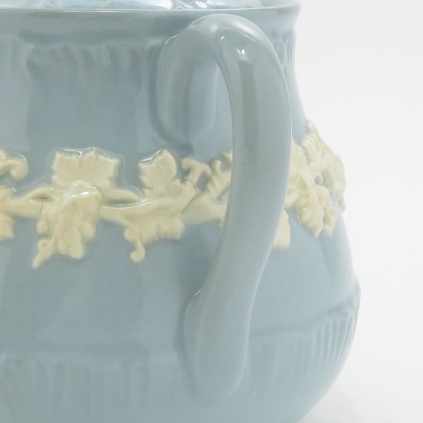 ウェッジウッド ポット□クイーンズウェア クリームonラベンダー