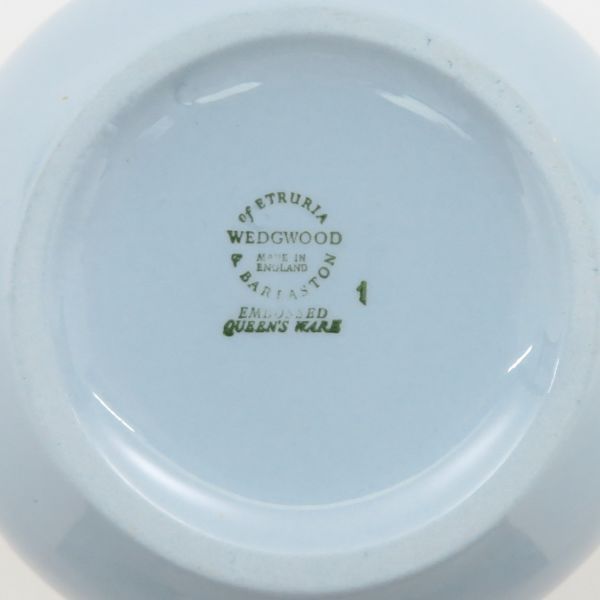 ウェッジウッド ポット□クイーンズウェア クリームonラベンダー