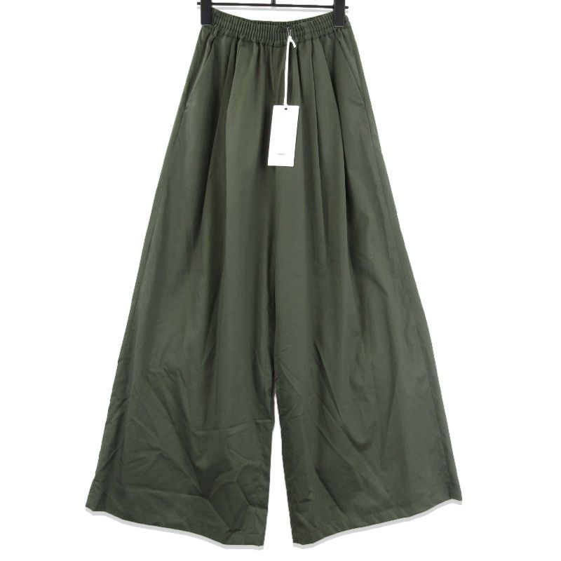 Graphpaper グラフペーパー Silicon Poplin Two Tuck Easy Wide Pants GL 253-40185 25 AW 2タック GREEN 00