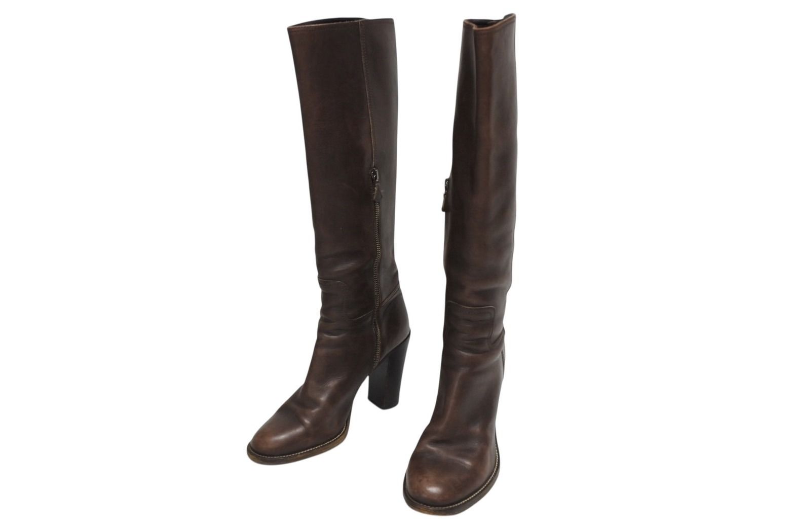 MIUMIU ミュウミュウ ロング ブーツ vero cuoio ブラウン サイズ39 イタリア製 レザー 4 b 006773