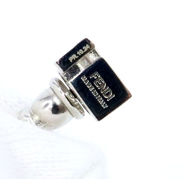  フェンディ FENDI FFロゴ スタッドピアス 片耳用 メタル ジルコニア PR 10 24 17867 ピアス(片耳用) アクセサリー