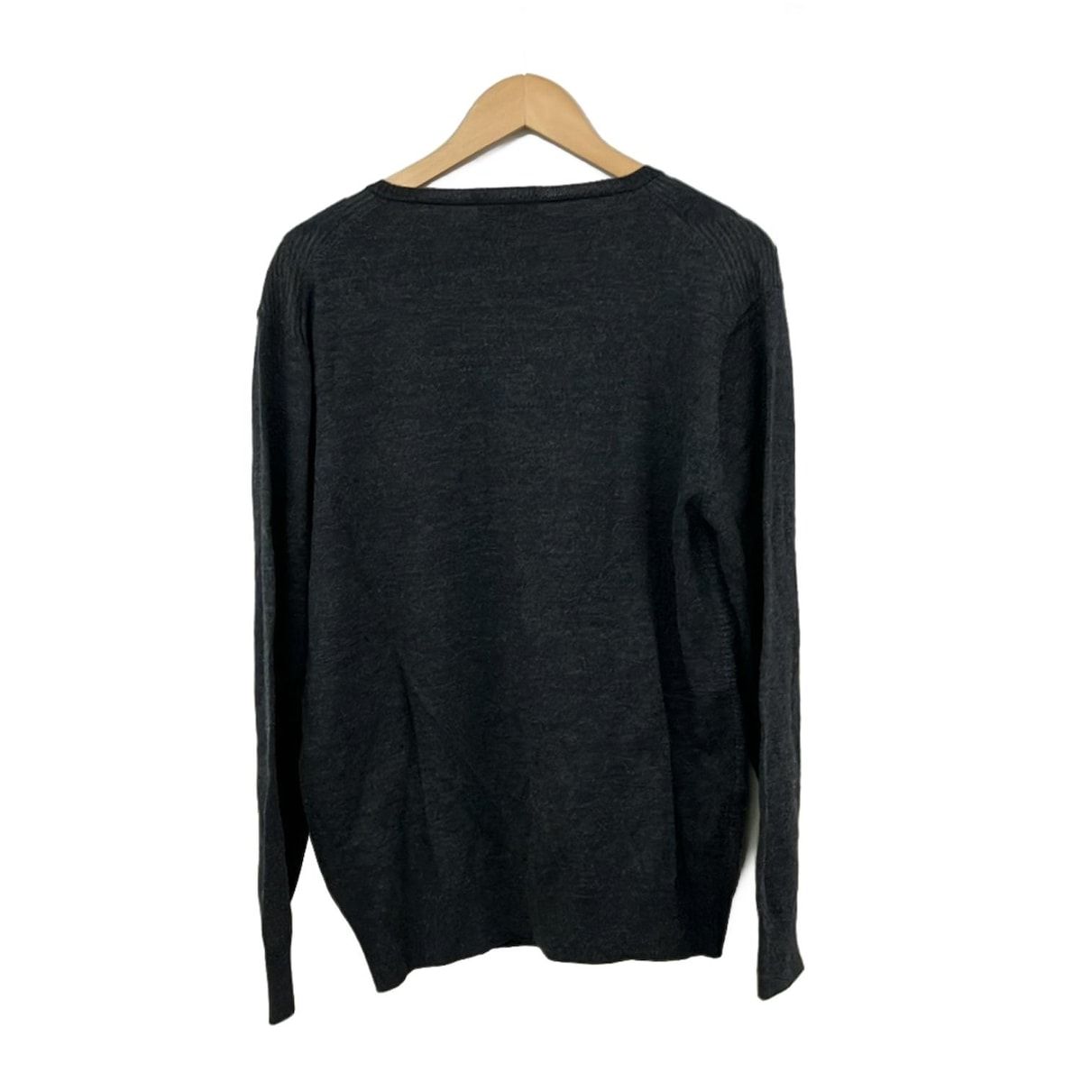 Burberry LONDON バーバリーロンドン 長袖セーター サイズＬＬ XL メンズ グレー アーガイル