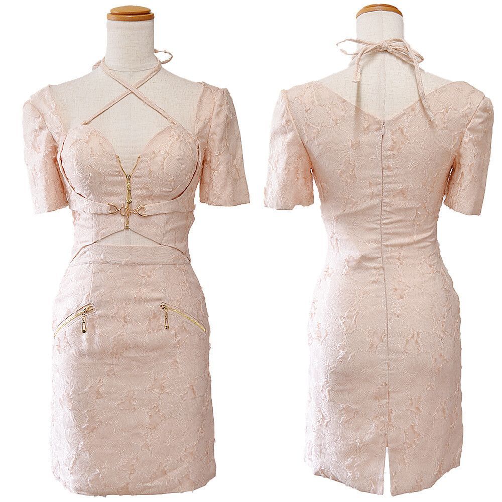 LoveRich ラブリッチ 【SMLサイズ/3カラー】クロスネック ジップ