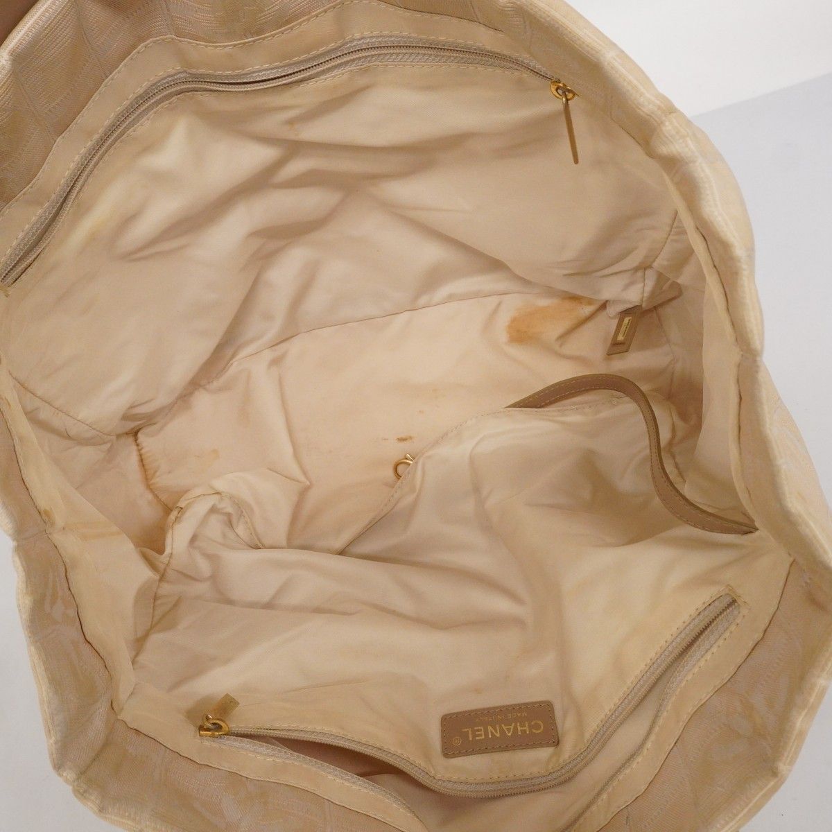 5pa0173】シャネル トートバッグ ニュートラベル ナイロン ベージュ