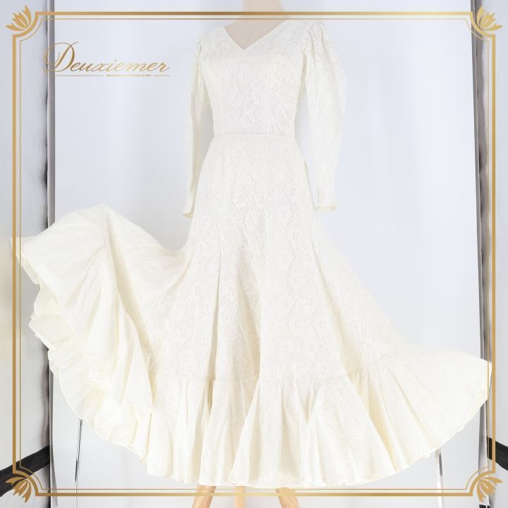 フラメンコ 衣装 ツーピース セットアップ トップス ファルダ スカート 上下セット 白 レース ボランテ フリル ダンス パーティ 発表会 ホワイト系 おしゃれ デザイン ふんわり 女性用 シンプル かわいい コスチューム