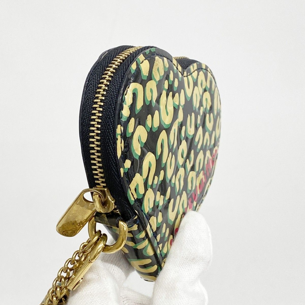 5pa0219】ルイヴィトン コインケース ヴェルニ・レオパード ポルトモネ