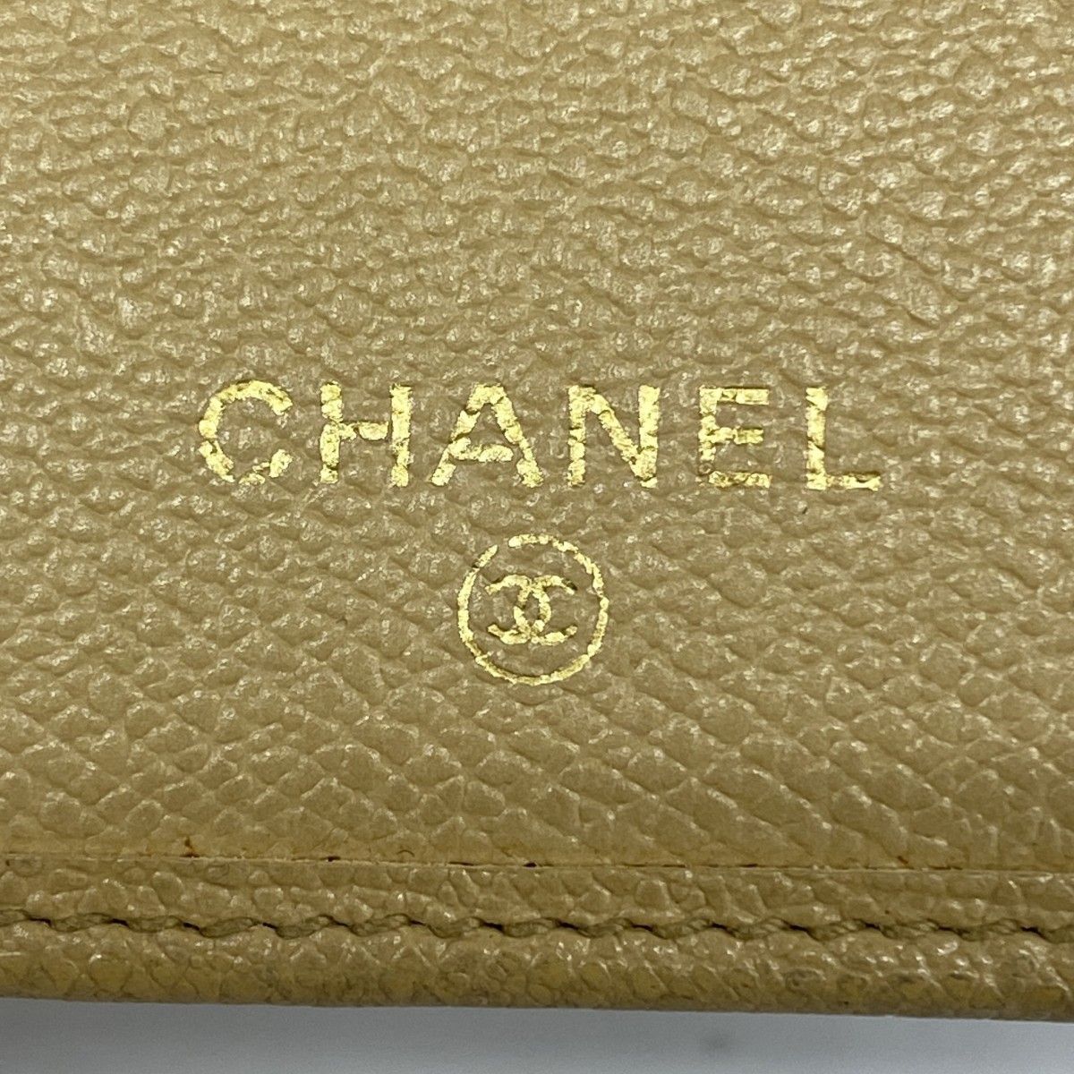5pa0152】シャネル 長財布 ココボタン レザー ベージュ ゴールド金具