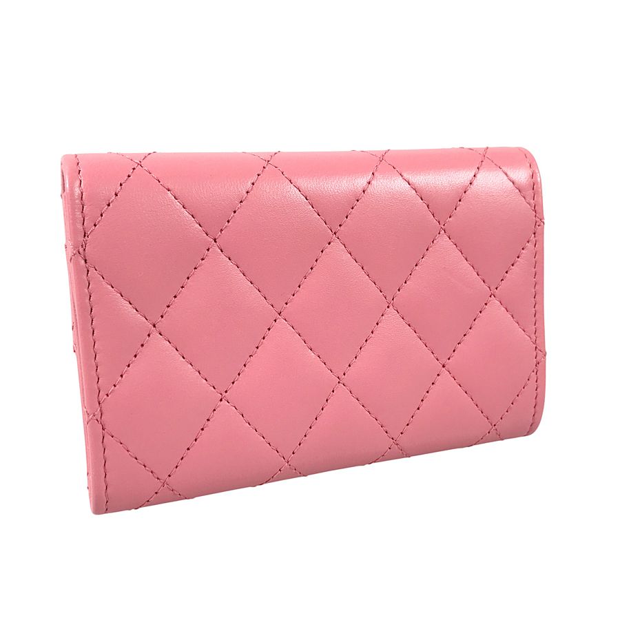 シャネル CHANEL マトラッセ ラムスキン カードケース sh【中古