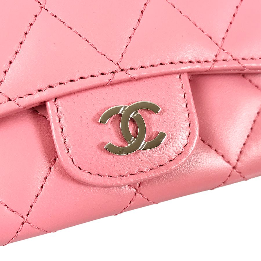 シャネル CHANEL マトラッセ ラムスキン カードケース sh【中古