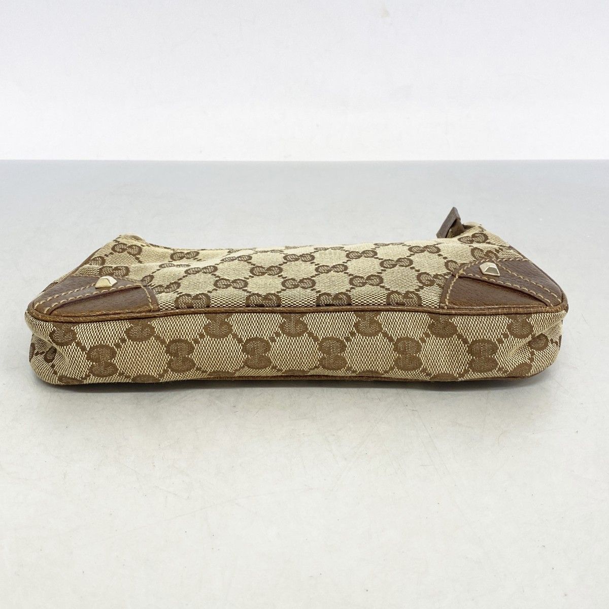 5pa0238】グッチ ポーチ GGキャンバス 120940 キャンバス ブラウン