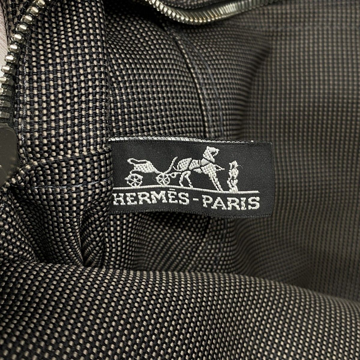 5pa0330】エルメス トートバッグ エールラインMM キャンバス グレー