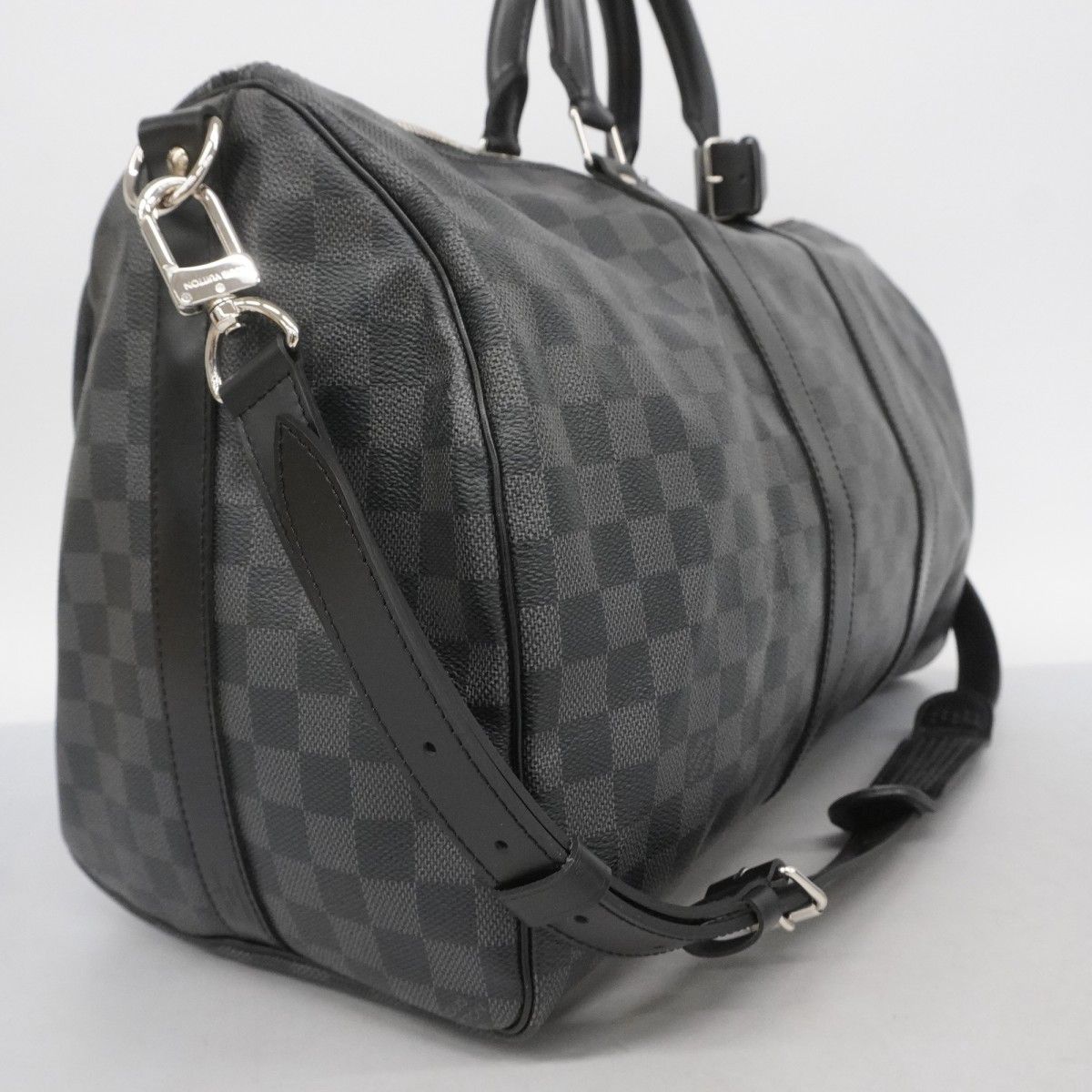 ルイヴィトンダミエダークグレー ボストンバッグ ナイロン製 ルイヴィトンダミエダークグレー ボストンバッグ ナイロン製 ルイ