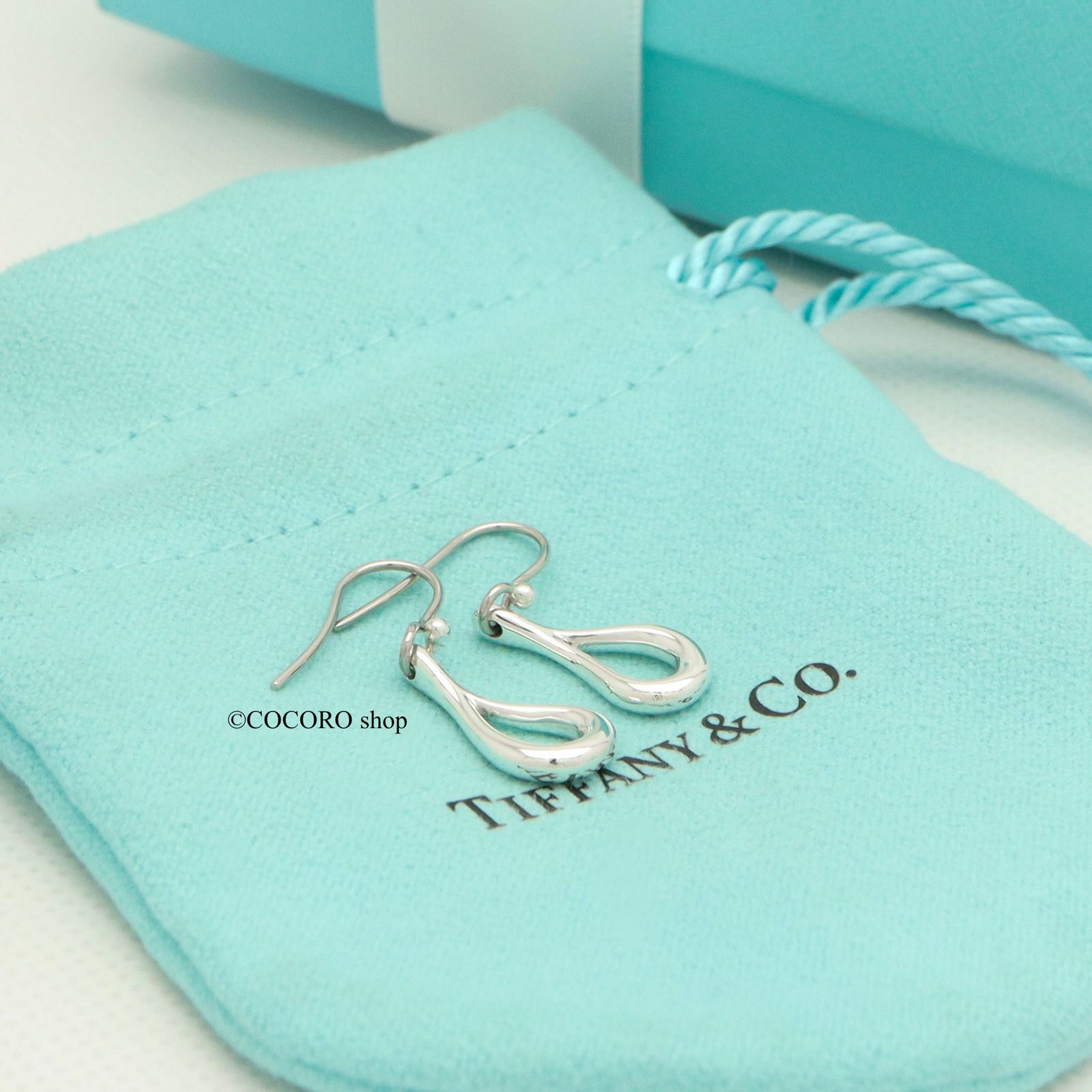 美品】ティファニー TIFFANY&Co. オープン ティアドロップ エルサ