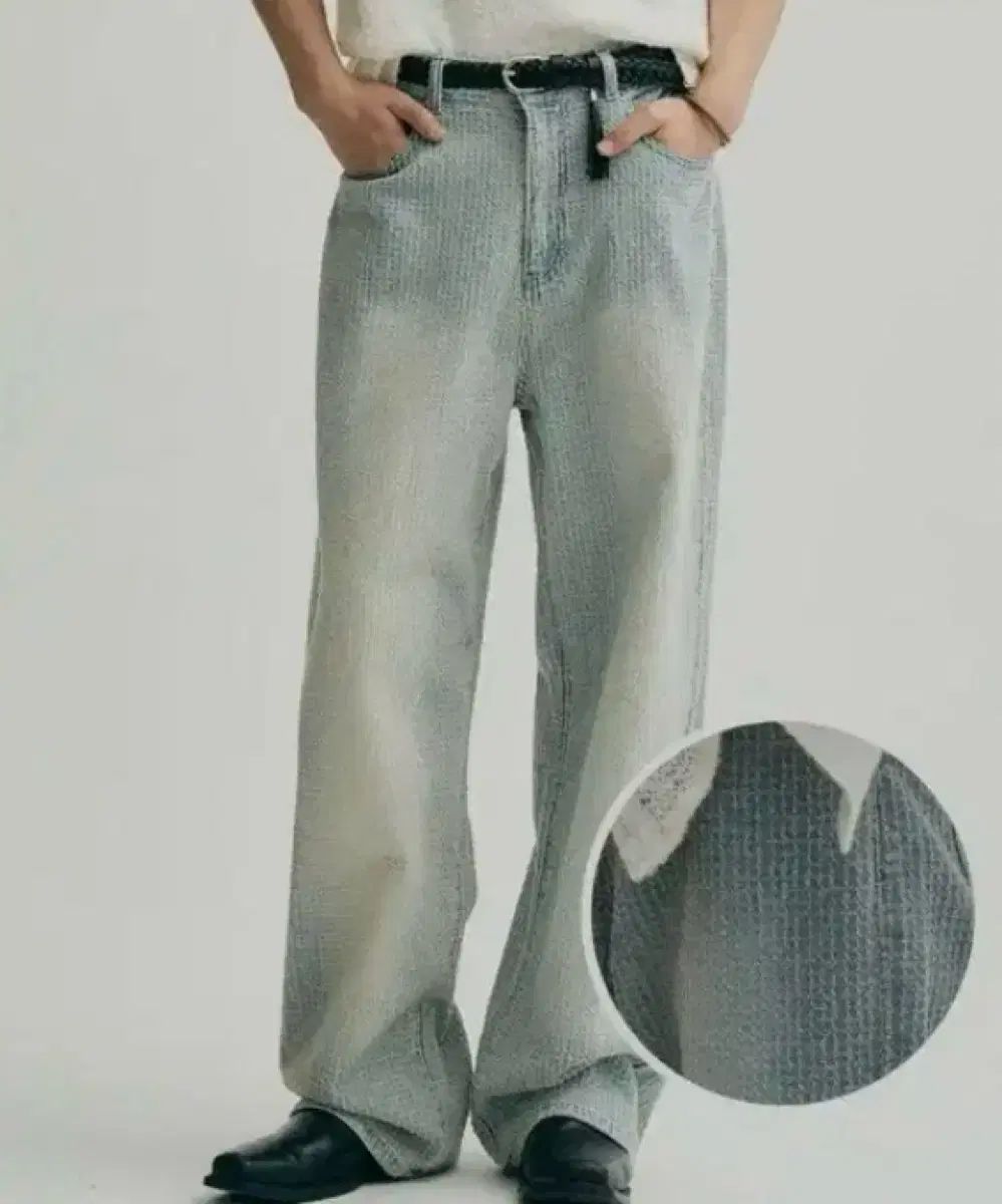 ノイア ダメージ ストライプ デニム 48