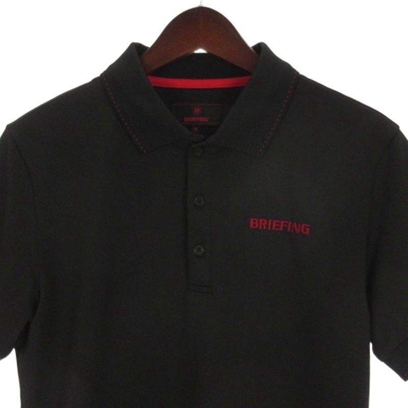 ブリーフィング ポロシャツ 半袖 ゴルフウェア ブラック M