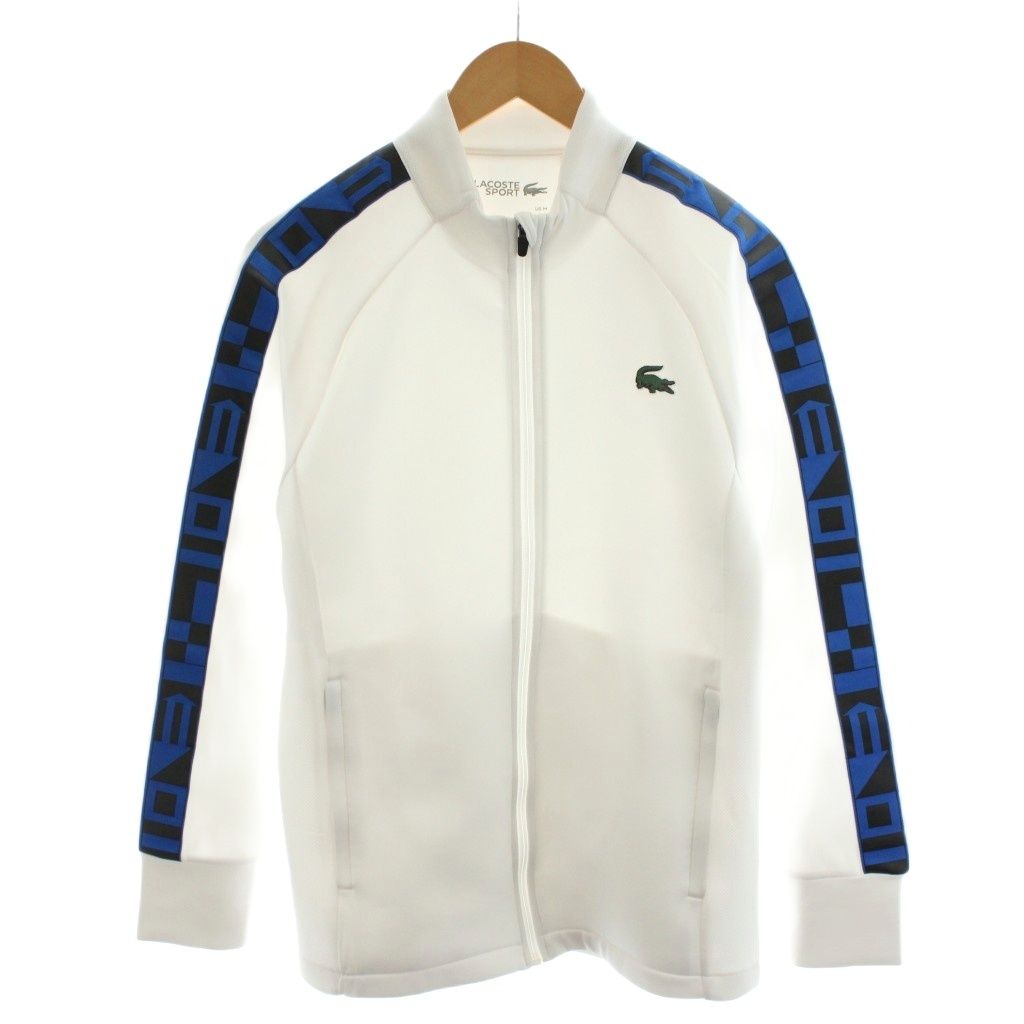 ラコステ LACOSTE ノーティカルネームテーピングトラックジャケット ジップアップ ロゴ 4 白 ホワイト 黒 ブラック 青 ブルー SH9430 /AN29