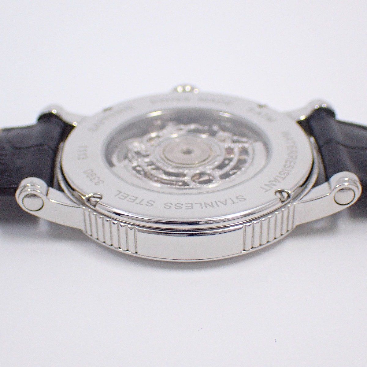  EPOS エポス エモーション スケルトン 自動巻き メンズ 腕時計 黒文字盤 純正革ベルト 3390 いおき質店 テーパードパンツ 自動巻き時計 腕時計(アナログ)