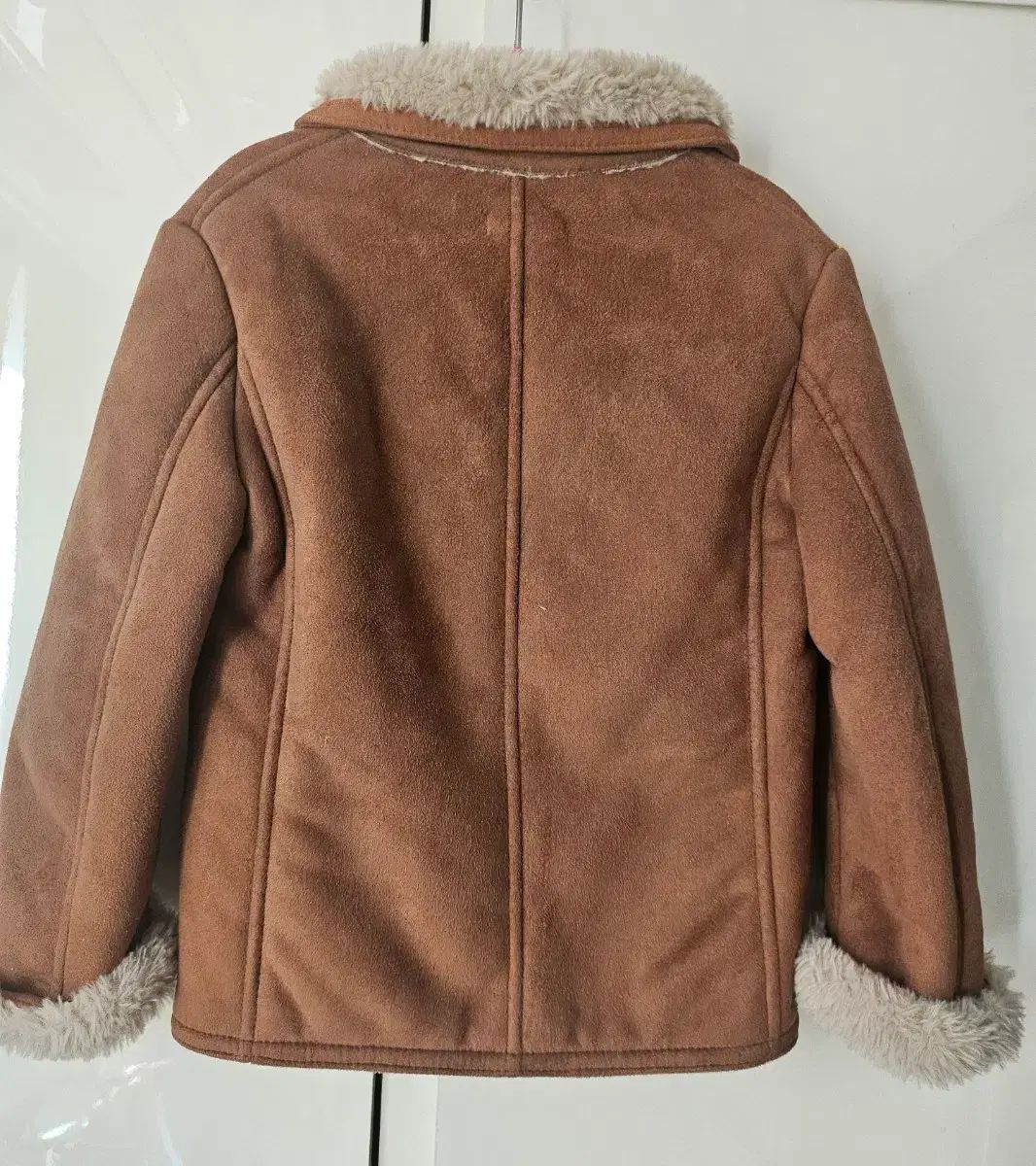 子供用キッズ ブラウン ムートン ジャケット 2 y