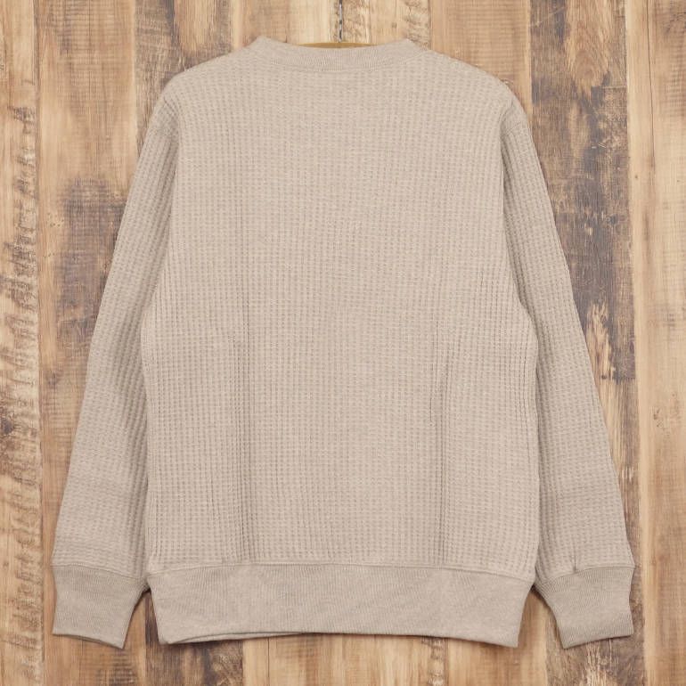 JEMORGAN ジェーイーモーガン ビッグワッフル クルーネック スウェット 杢モカ