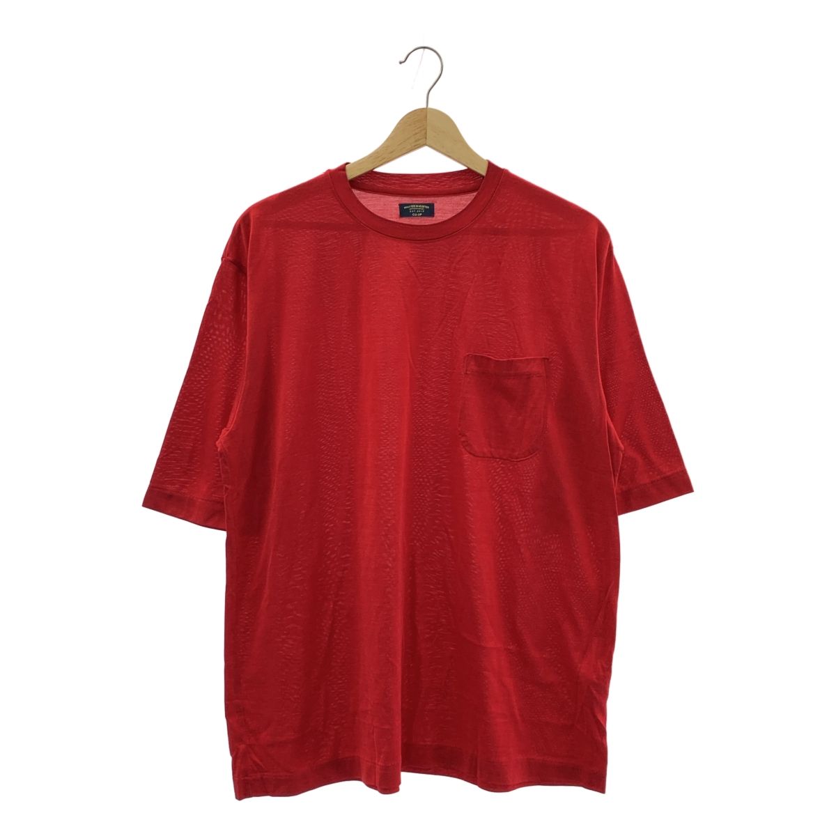 MAATEE SONS マーティー サンズ 2025 SS MusterWerk別注 Ex SILK TEE シルク ポケットTシャツ 4 Scarlet レッド メンズ