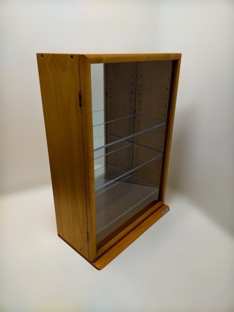 送料無料】 ナカバヤシ コレクションケース 木製 ガラス扉 アクリル棚
