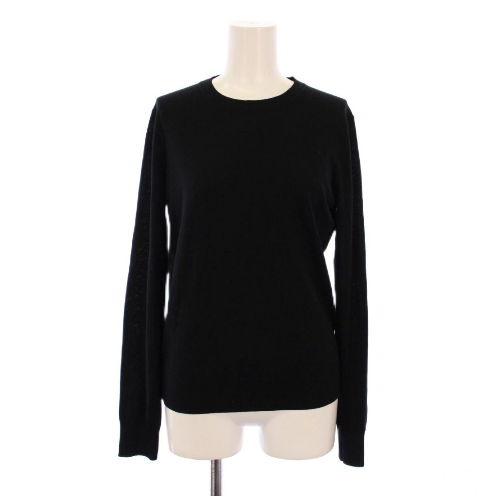 セオリー Theory 23AW REGAL WOOL CREW NECkPO P ニット セーター 長袖 クルーネック ウール S 黒 01-3301706 /BM