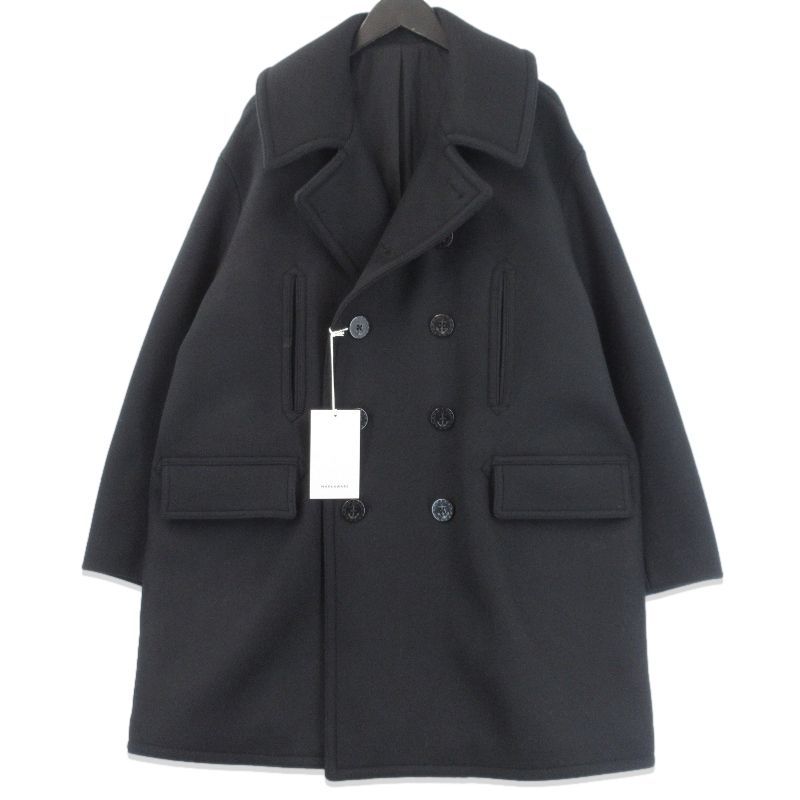 マーカウェア 10 BUTTON PEA COAT VINTAGE MELTON Pコート メルトン ブラック 黒 2