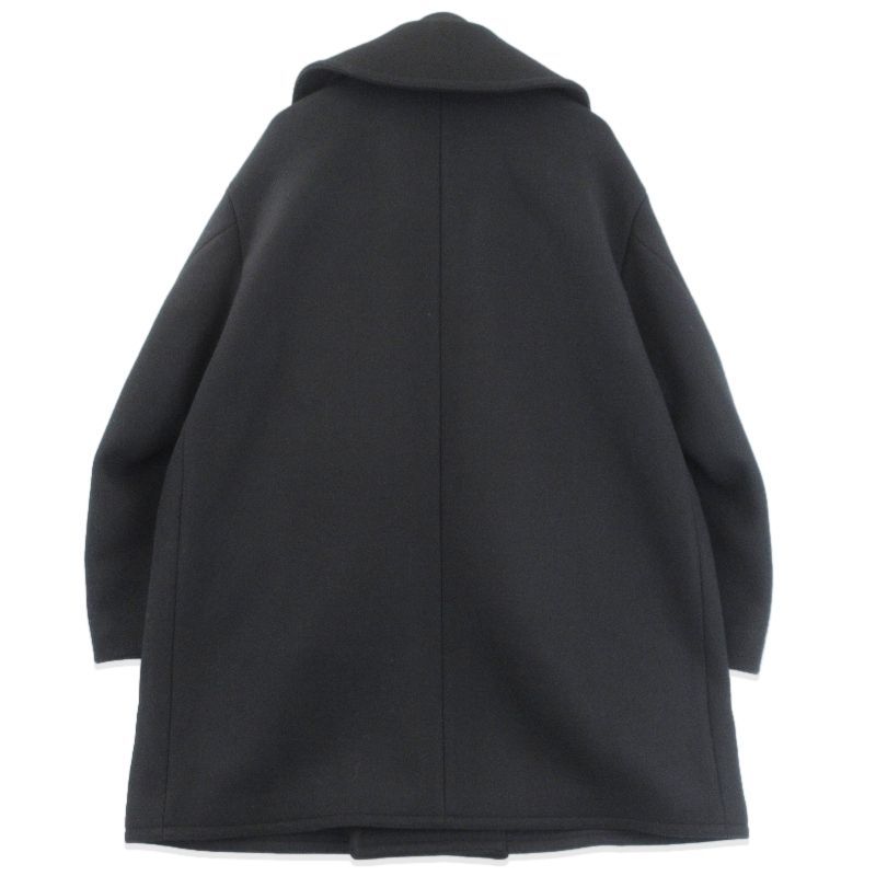 マーカウェア 10 BUTTON PEA COAT VINTAGE MELTON Pコート メルトン ブラック 黒 2