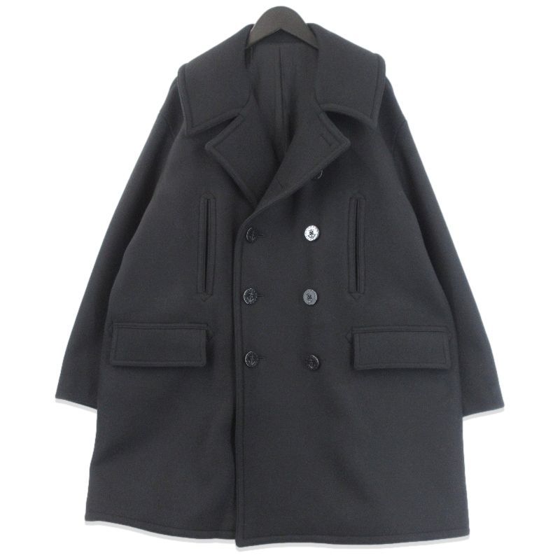 マーカウェア 10 BUTTON PEA COAT VINTAGE MELTON Pコート メルトン ヴィンテージ ブラック 黒 2