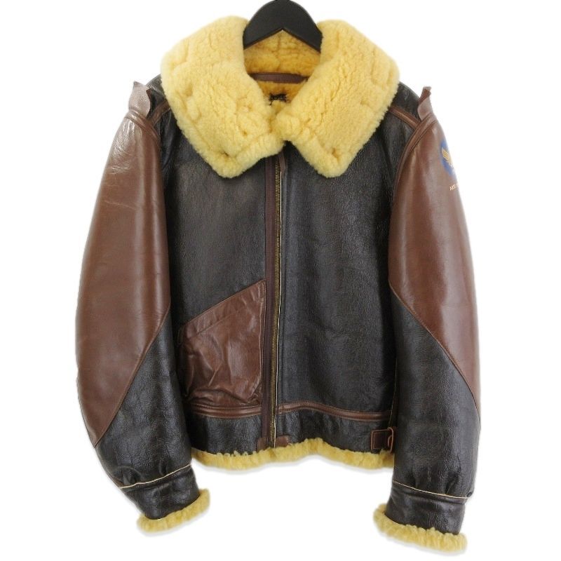 BUZZ RICKSON S バズリクソンズ フライトジャケット B-3 DUO TONE BR 80489 シープシェアリングジャケット 羊革 ブラウン 40 R