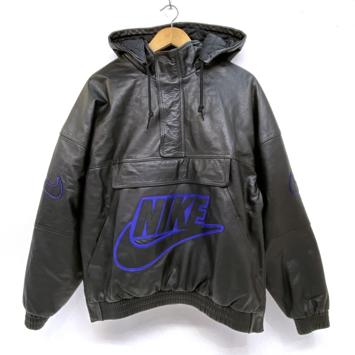 SUPREME シュプリーム × NIKE ナイキ Leather Anorak Bomber レザー 
