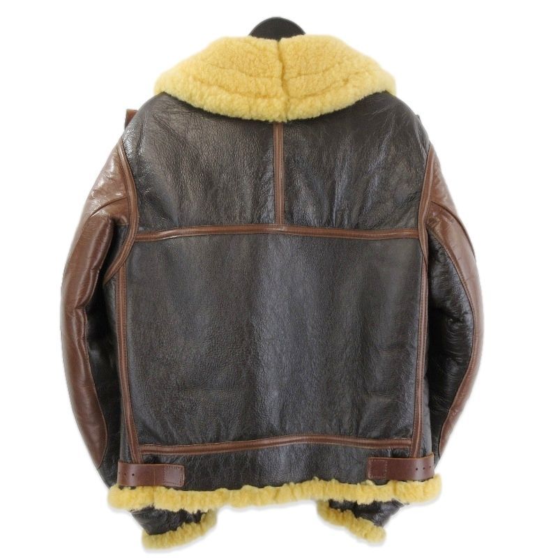 BUZZ RICKSON S バズリクソンズ フライトジャケット B-3 DUO TONE BR 80489 シープシェアリングジャケット 羊革 ブラウン 40 R
