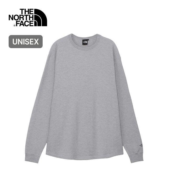 THE NORTH FACE ノースフェイス L Sウォームワッフルクルー ユニセックス NT 62436 ミックスグレー