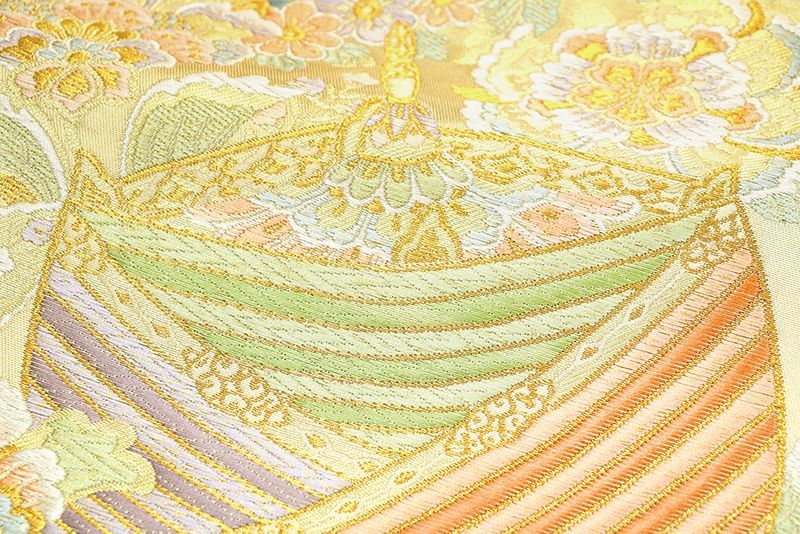 記念感謝祭【仕立無料】西陣名門宮田織物謹製☆伝統工芸箔綾錦唐花織