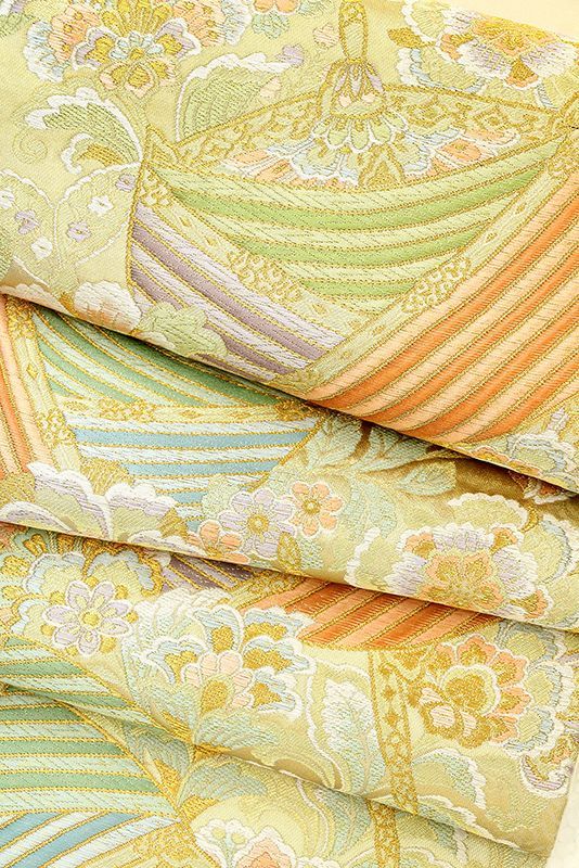 記念感謝祭【仕立無料】西陣名門宮田織物謹製☆伝統工芸箔綾錦唐花織