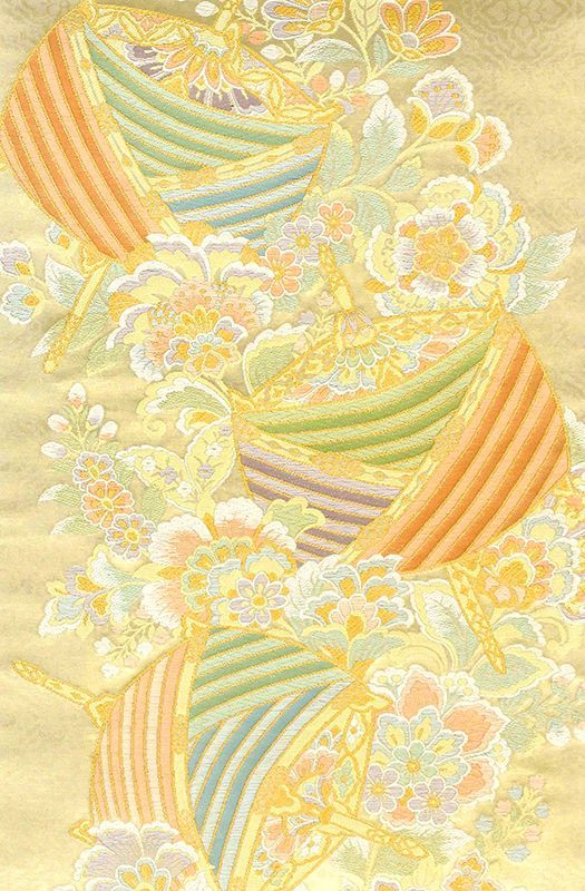 記念感謝祭【仕立無料】西陣名門宮田織物謹製☆伝統工芸箔綾錦唐花織