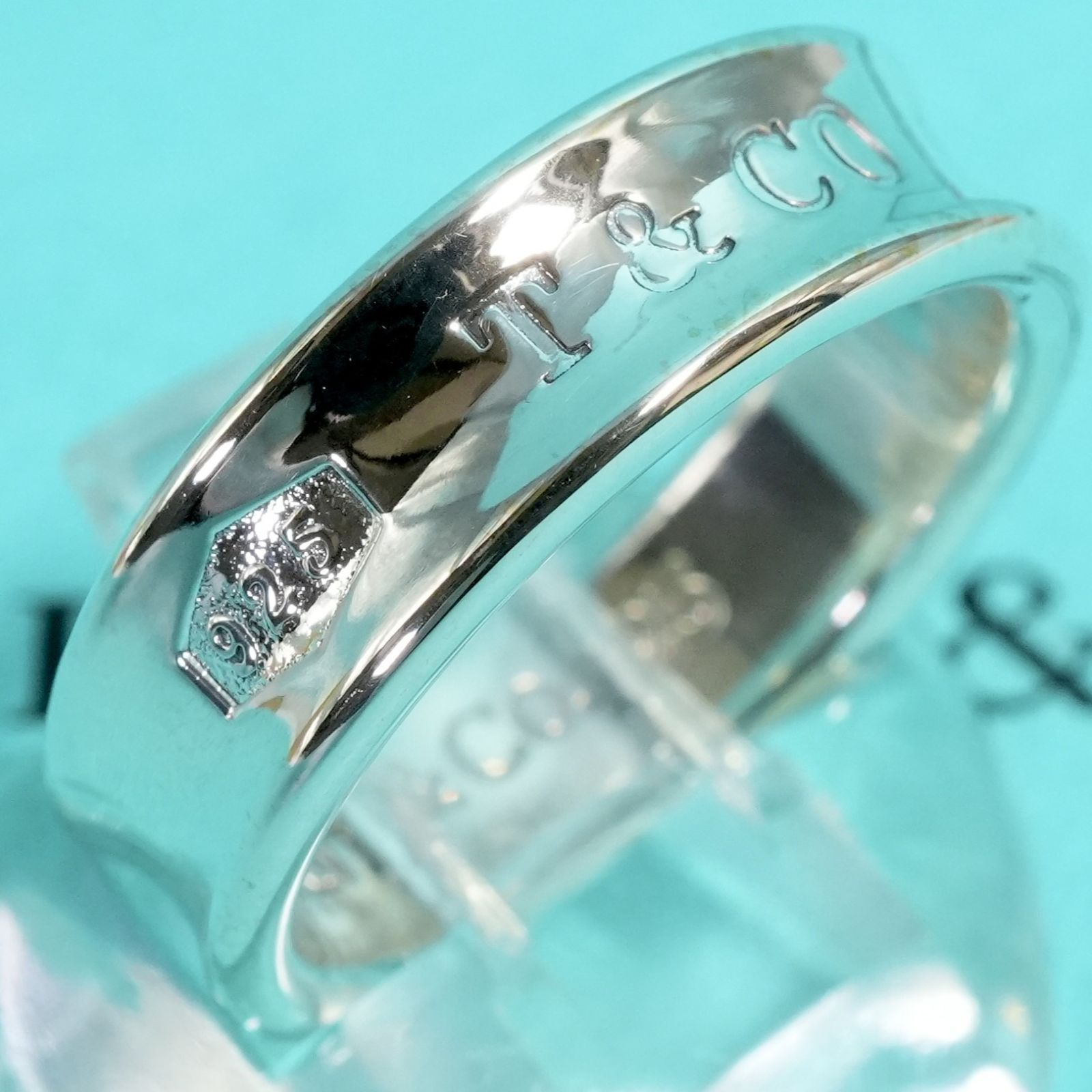 極美品18.5号ティファニー 1837 ナロー ミディアム リング25-2157