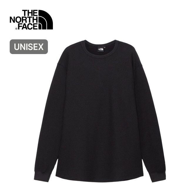 THE NORTH FACE ノースフェイス L Sウォームワッフルクルー ユニセックス NT 62436 ブラック