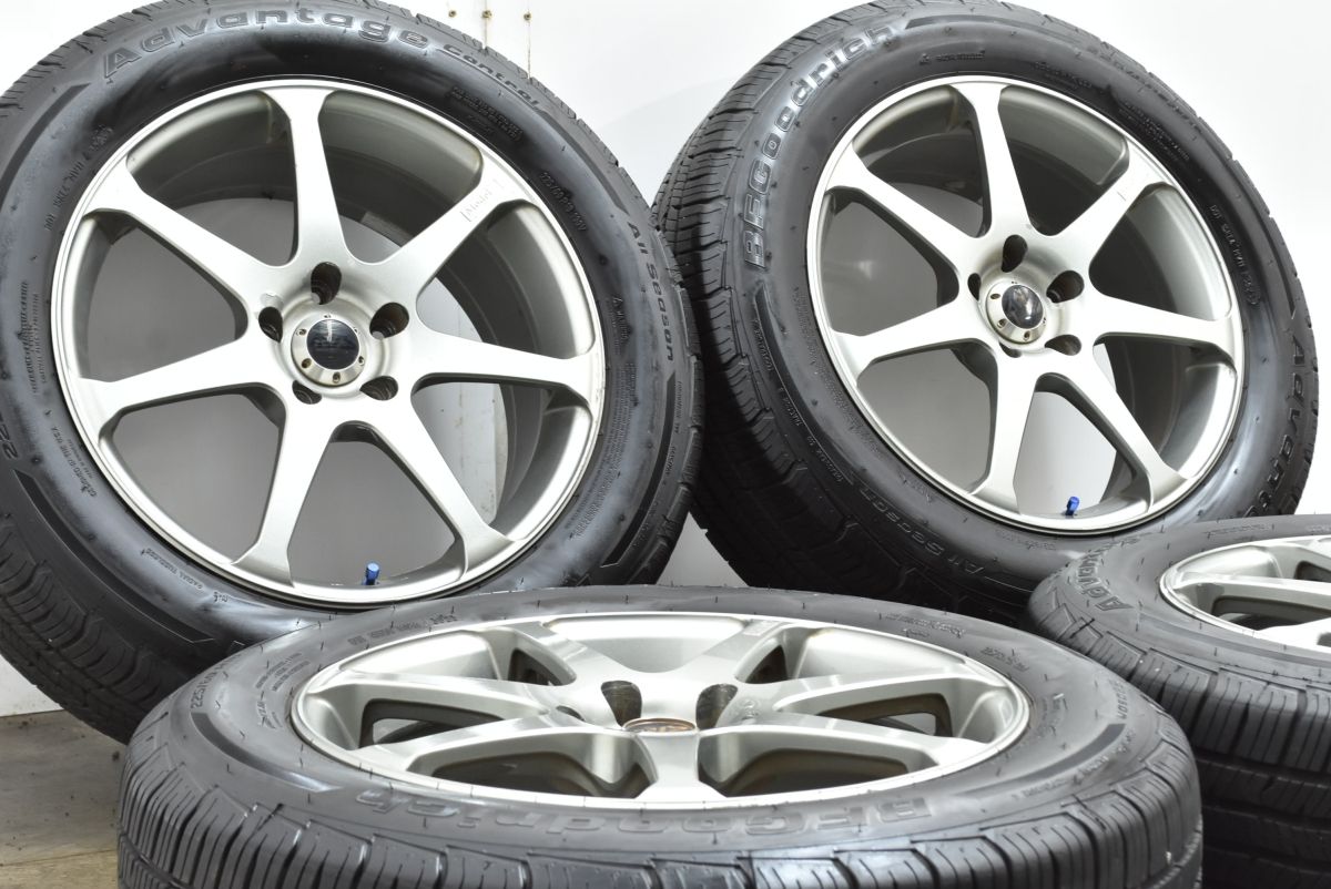製タイヤ付 AVS モデル7 18 in 7 5 J 50 PCD 114 3 BFグッドリッチ 225 60 R BT BS 9 レガシィアウトバック CR V CX